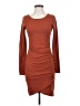 Leith Solid Brown Casual Dress Size S - photo 1