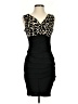 INTERMISSION 100% Polyester Animal Print Black Cocktail Dress Size 4 - photo 1