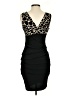 INTERMISSION 100% Polyester Animal Print Black Cocktail Dress Size 4 - photo 2