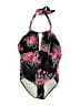 B2Prity Floral Black Swimsuit Top Size L - photo 1