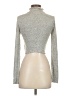 PAC Cares Metallic Silver Turtleneck Sweater Size S - photo 2