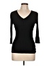 It's Our Time Black 3/4 Sleeve Top Size L - photo 1