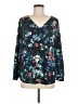 Adrienne Vittadini 100% Polyester Teal Long Sleeve Blouse Size M - photo 1