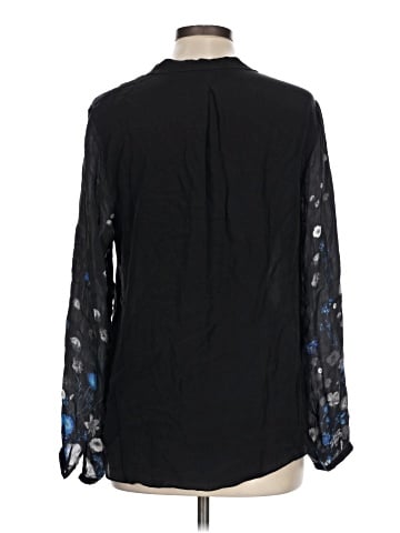 Elie Tahari Long Sleeve Silk Top (view 2)