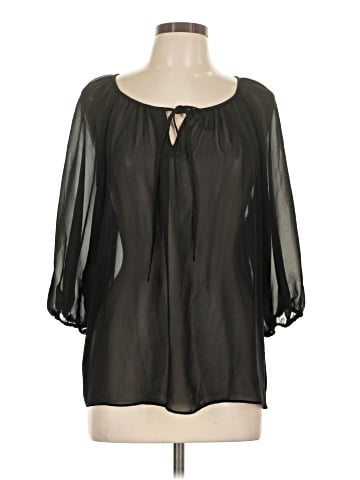 a.n.a. A New Approach 3/4 Sleeve Blouse (view 1)