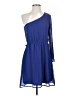 Blue Rain 100% Polyester Solid Blue Cocktail Dress Size S - photo 1