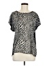 Mix & CO Animal Print Silver Short Sleeve Blouse Size M - photo 1