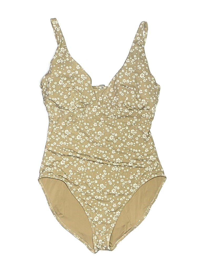 Pre-owned Andie One Piece Swimsuit In Gold