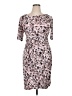 Connected Apparel Print Pink Cocktail Dress Size 14 (petite) - photo 1