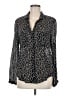 Cloth & Stone Animal Print Black Long Sleeve Blouse Size M - photo 1