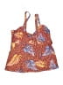 Raisins Print Brown Orange Swimsuit Top Size 16 - photo 1