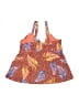 Raisins Print Brown Orange Swimsuit Top Size 16 - photo 2