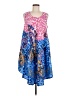 Assorted Brands 100% Viscose Paisley Blue Cocktail Dress One size - photo 1