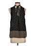 Elle 100% Polyester Black Sleeveless Blouse Size S - photo 1