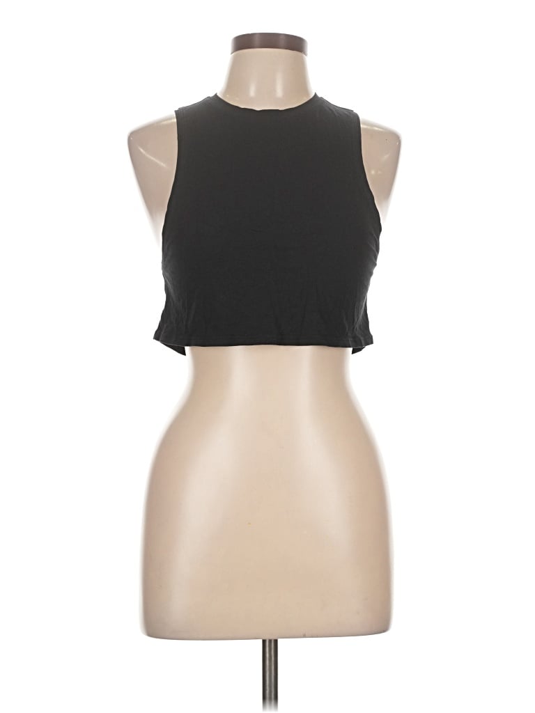 Pre-owned Lululemon Athletica Tank Top Black Halter Neckline Tops