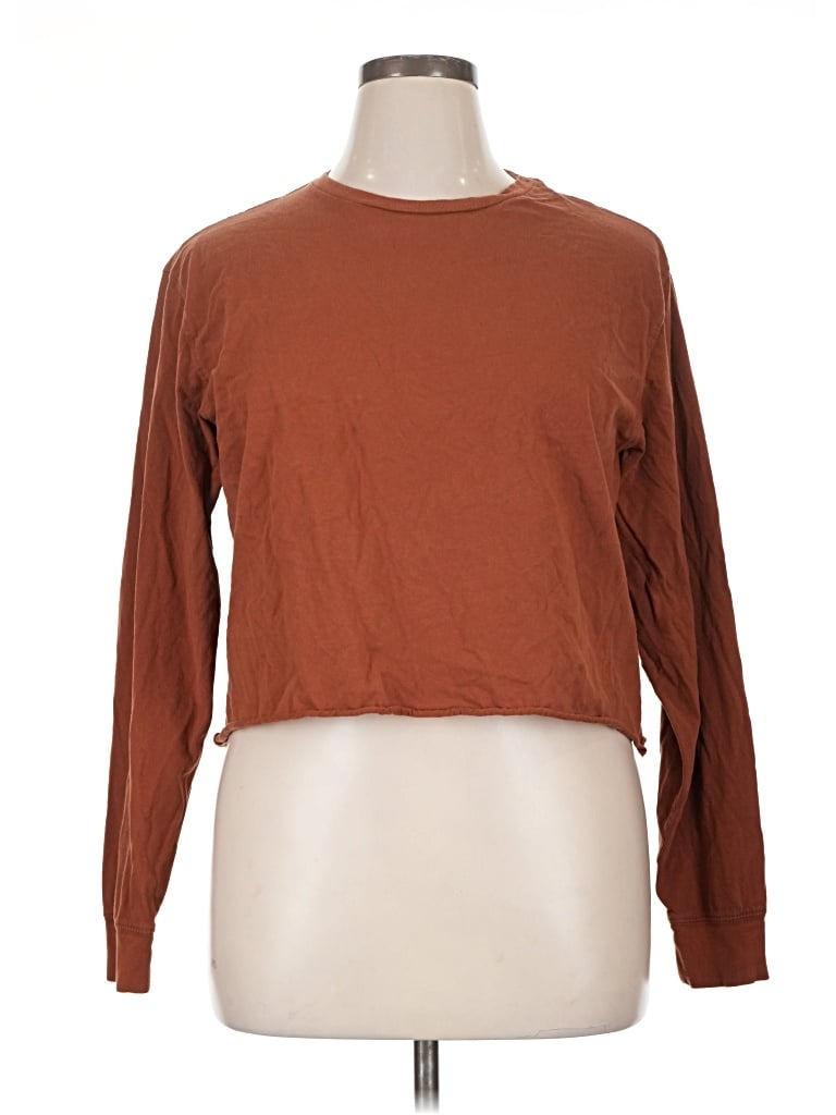Pre-owned George Long Sleeve T-shirt In Brown