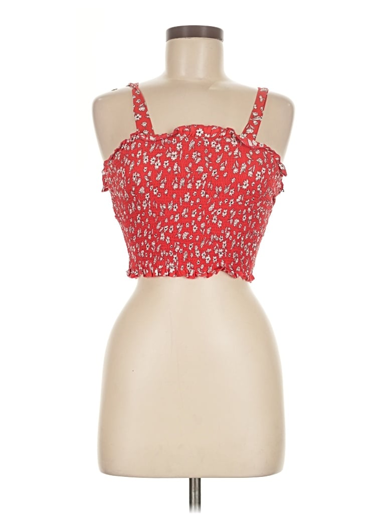 Pre-owned Japna Sleeveless Blouse In Red