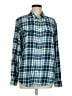 Old Navy 100% Cotton Plaid Blue Long Sleeve Button-Down Shirt Size M - photo 1
