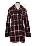 Express Houndstooth Burgundy Coat Size S - photo 1