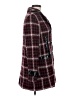 Express Houndstooth Burgundy Coat Size S - photo 4