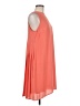ZZ 100% Polyester Solid Orange Casual Dress Size M - photo 4