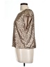 Aryn K. 100% Polyester Metallic Gold Short Sleeve Top Size L - photo 5