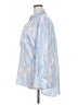 Nine West 100% Polyester Animal Print Blue Long Sleeve Blouse Size XXL - photo 5