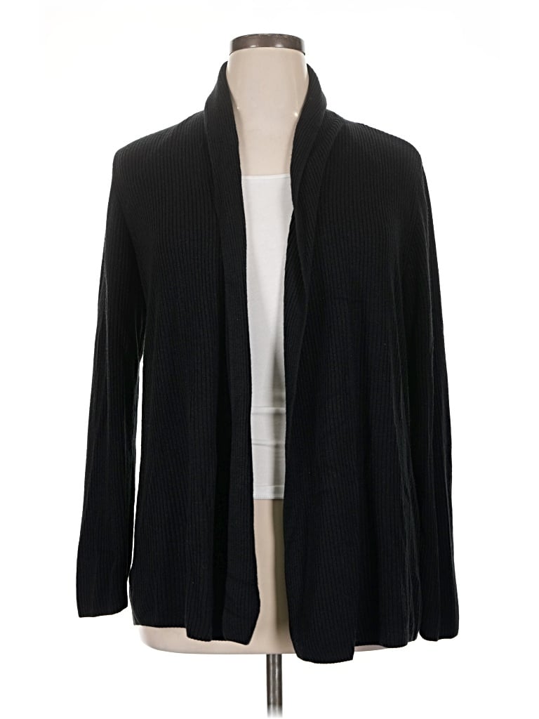 Pre-owned Karen Scott Cardigan Sweater In Black