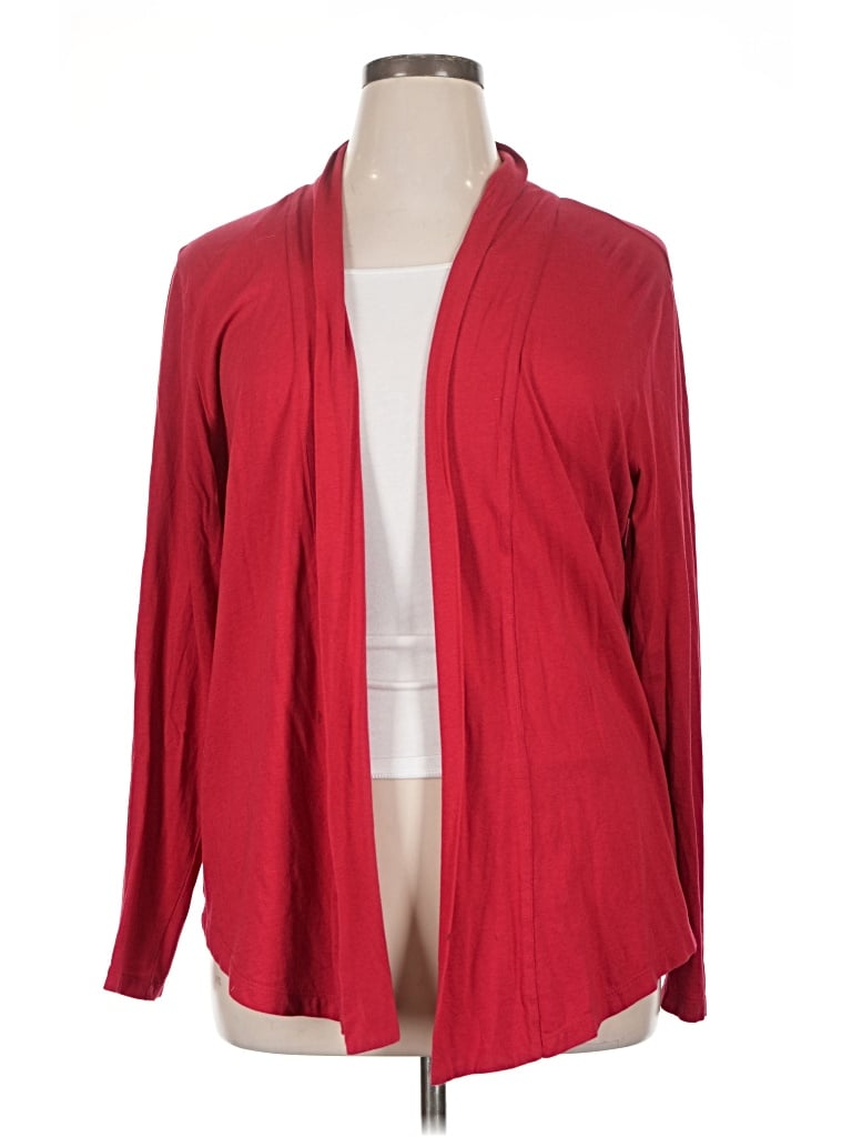 Pre-owned Coldwater Creek Cardigan Sweater In Red