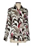 Banana Republic 100% Polyester Print Gray Long Sleeve Blouse Size S - photo 1