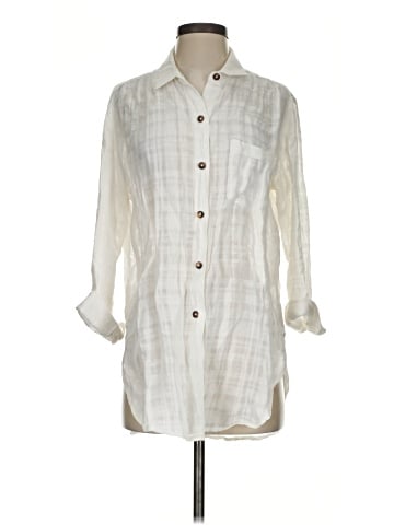 Pilcro by Anthropologie 3/4 Sleeve Button-Down Shirt (view 1)