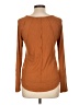 Raw Edge Brown Long Sleeve Top Size Lg - photo 2