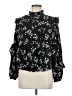 AaKaa 100% Polyester Black Long Sleeve Blouse Size M - photo 1