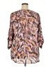 Torrid 100% Polyester Animal Print Stripes Zebra Print Pink 3/4 Sleeve Blouse Size 3X Plus (3) - photo 2