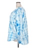 Simplee 100% Rayon Tie-dye Blue Long Sleeve Blouse Size 2X - photo 5