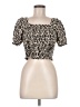Monteau Black Short Sleeve Top Size M - photo 1
