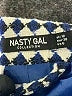Nasty Gal Inc. 100% Polyester Houndstooth Plaid Blue Blazer Size 6 - photo 6