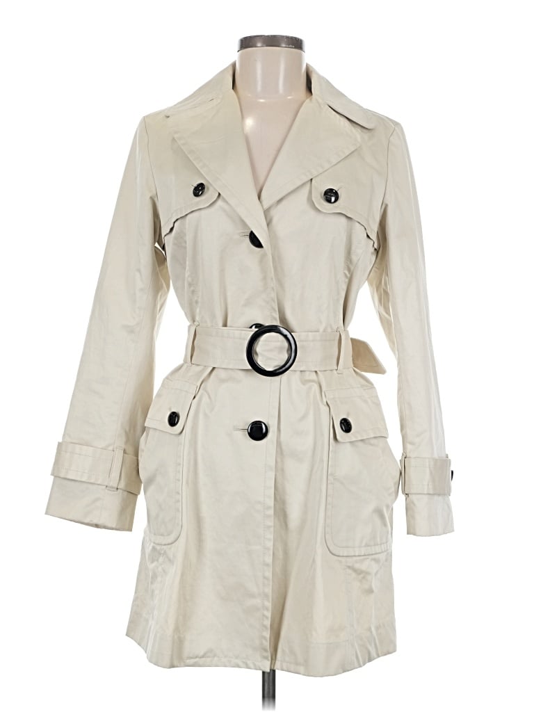 Pre-owned Banana Republic Trenchcoat In Ivory
