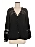 Black Tape_ 100% Polyester Black button down Size M - photo 1