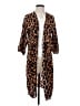 BAILEY'S BLOSSOMS 100% Rayon Brown Kimono Size XS - photo 1