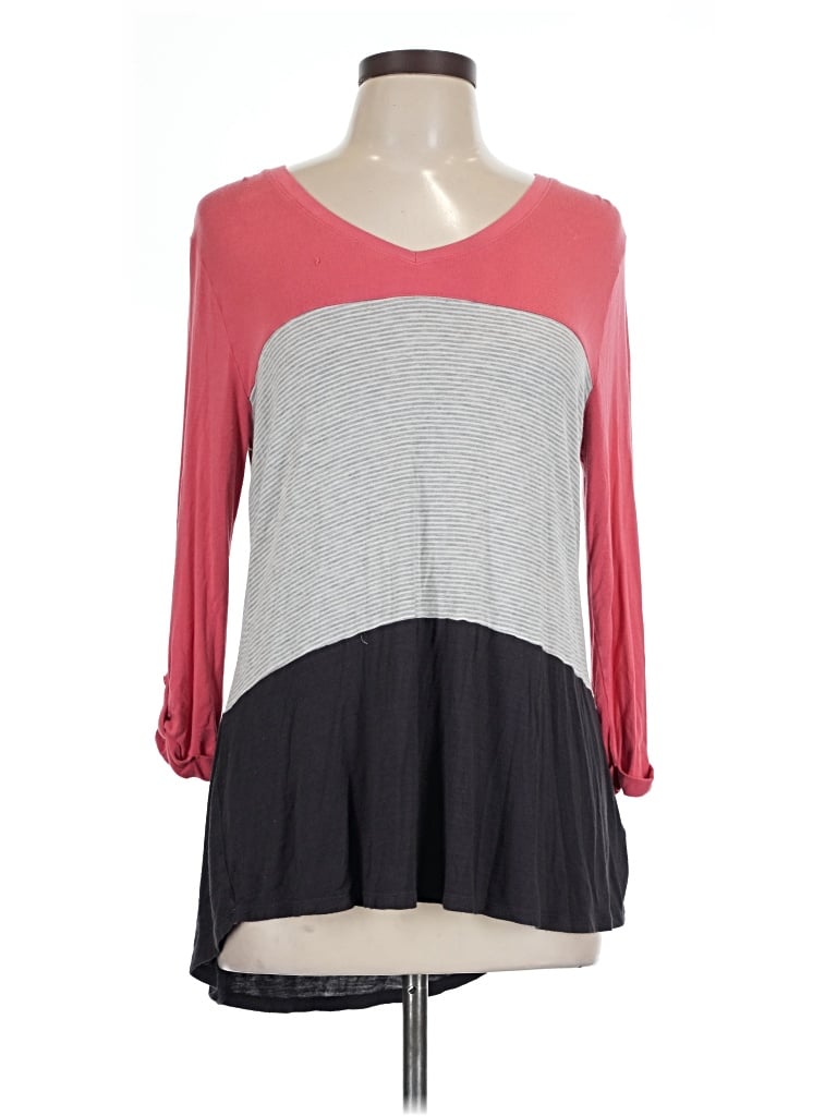 Pre-owned 24/7 Maurices 3/4 Sleeve T-shirt In Red
