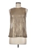 French Connection Metallic Gold Sleeveless Blouse Size 6 - photo 1