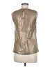 French Connection Metallic Gold Sleeveless Blouse Size 6 - photo 2
