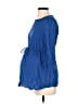 Isabel Maternity Blue 3/4 Sleeve Blouse Size XS Maternity - photo 1
