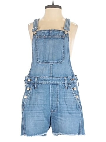 Madewell Adirondack Short Overalls in Denville Wash (view 1)