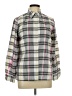 Assorted Brands Plaid Gray 3/4 Sleeve Blouse Size 12 - photo 1