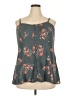 Torrid 100% Polyester Floral Gray Sleeveless Blouse Size 2X Plus (2) - photo 1
