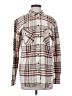 RSQ 100% Cotton Plaid Ivory Long Sleeve Button-Down Shirt Size XS - photo 1