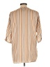 Lyssé 100% Polyester Stripes Orange 3/4 Sleeve Blouse Size L - photo 2