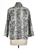 Muse 100% Polyester Animal Print Gray 3/4 Sleeve Blouse Size L - photo 2
